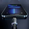 Baseus Crystal Shine Series kabel przewód USB do szybkiego ładowania i transferu danych USB Typ A - Lightning 2,4A 1,2m fioletow
